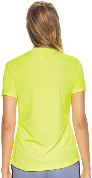 Lady's Running Shirt, Short and Long Sleeve, Safety Yellow