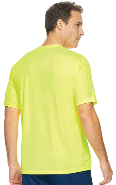 Men's Running Shirt, Short and Long Sleeve, Safety Yellow
