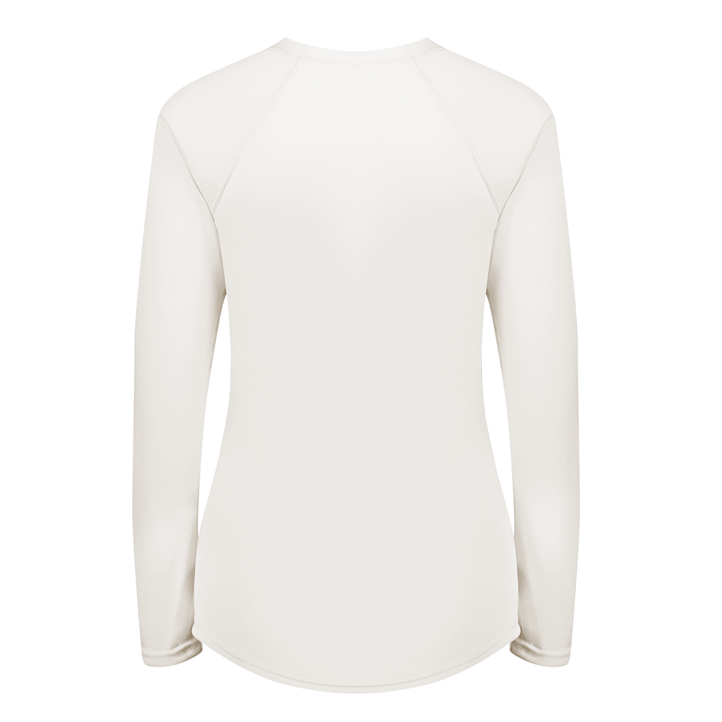 Lady's Long Sleeve Running Shirt, White or Pearl Grey