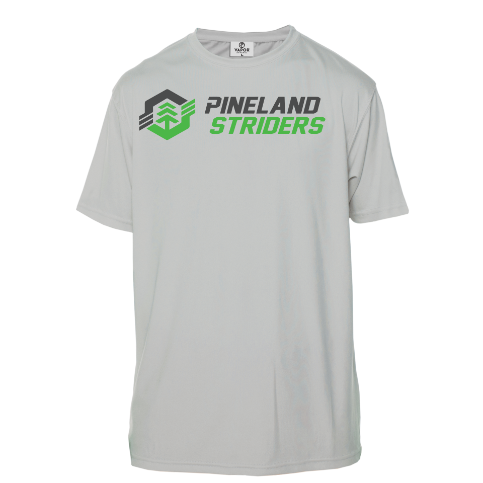 Men's Short Sleeve Running Shirt, White or Pearl Gray