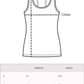 Lady's Blueberry Hill Running Tank Top, White with Black Trim
