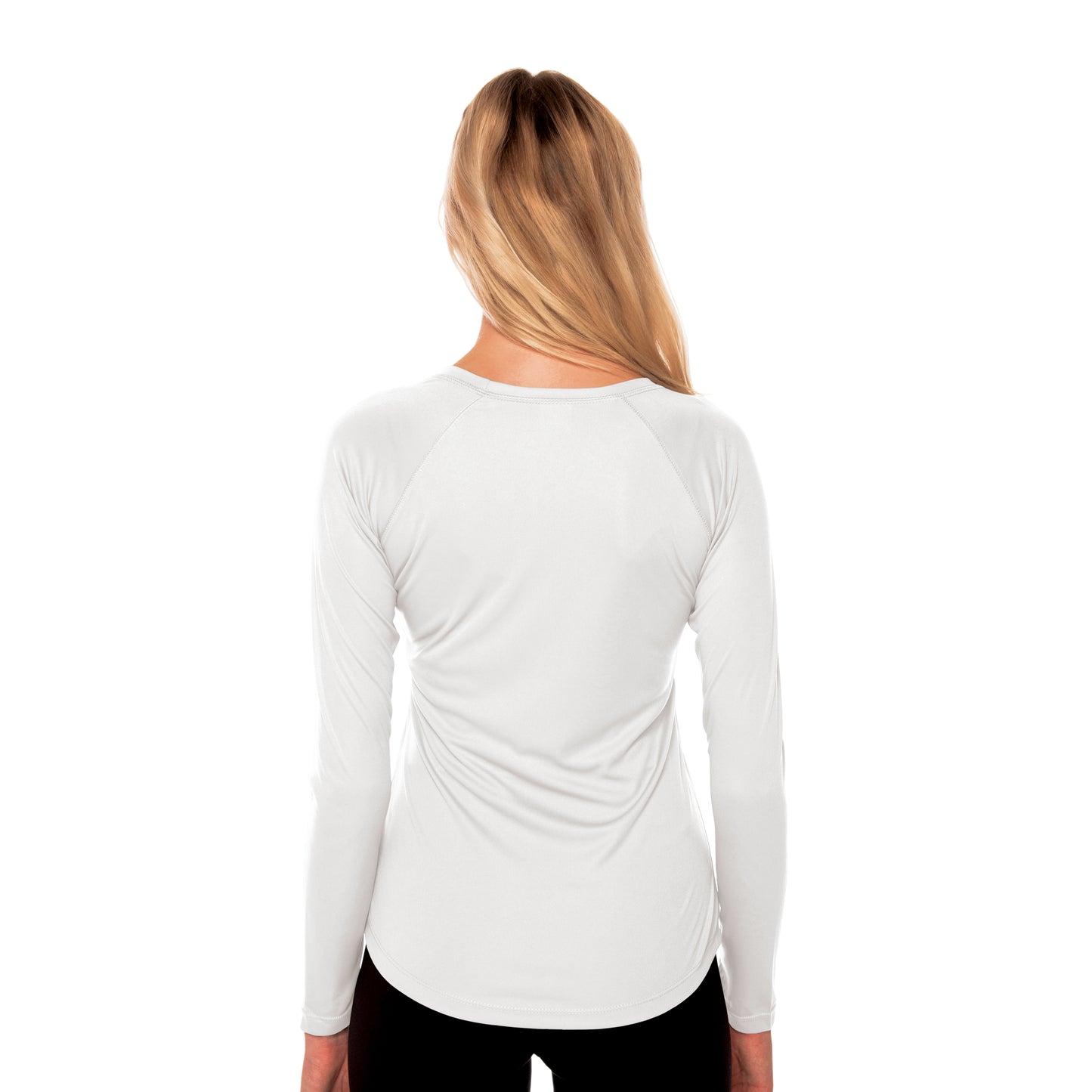 Lady's Blueberry Hill Long Sleeve Running Shirt, White