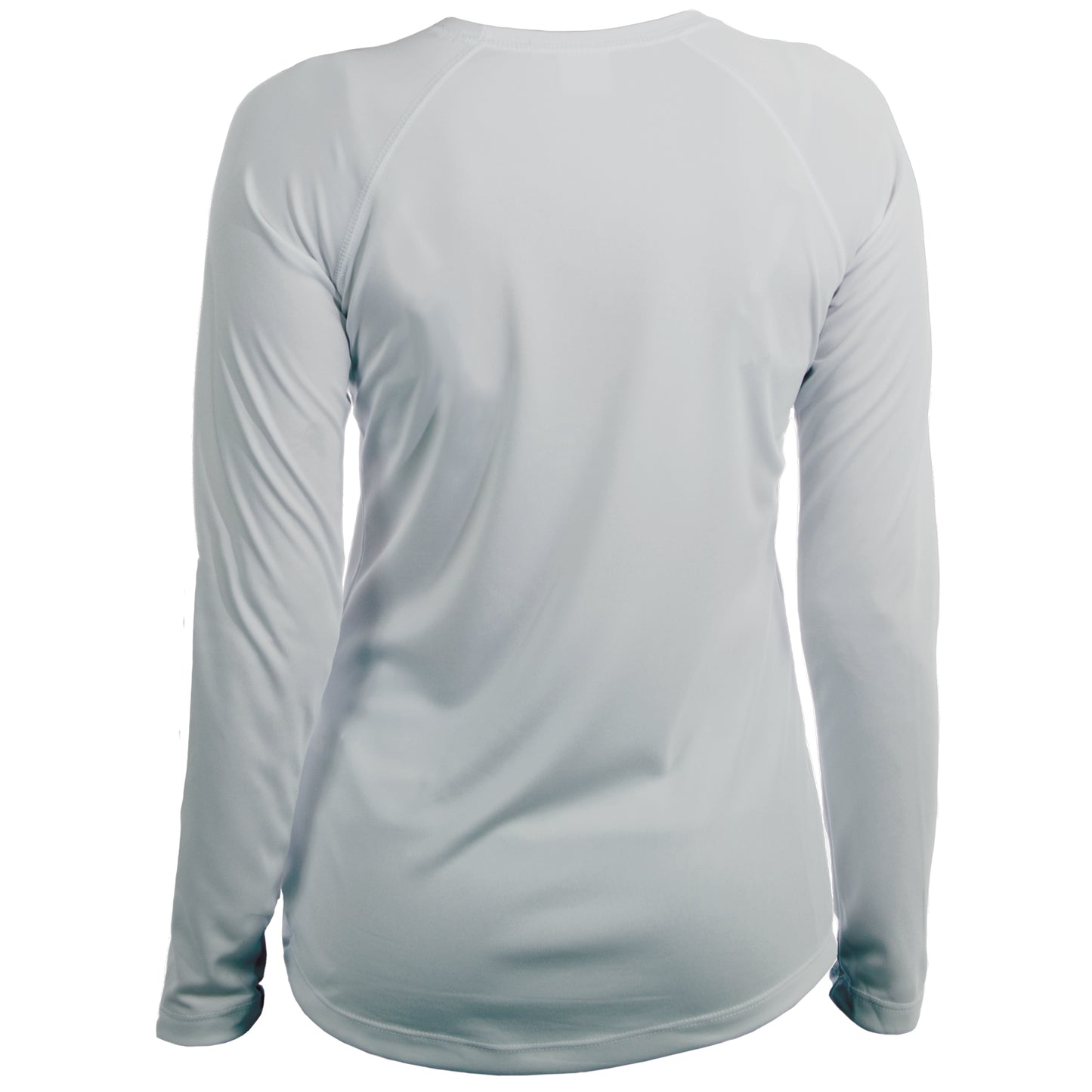 Lady's Long Sleeve Running Shirt, White or Pearl Grey