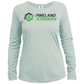 Lady's Long Sleeve Running Shirt, White or Pearl Grey