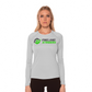 Lady's Long Sleeve Running Shirt, White or Pearl Grey